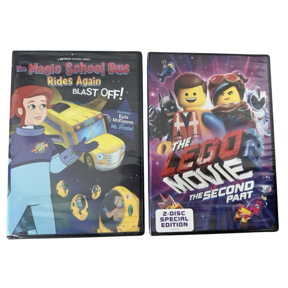 The Lego Movie Special‎ Edition & Magic School Bus Rides Again Kids DVD Lot  NEW
